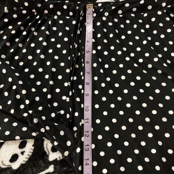FABULOUS (brand) Black white polka dot capri length pajama pants ~ MEDIUM LARGE - Picture 9 of 11